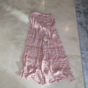 Elan Pink and Cream Patterned Maxi Dress